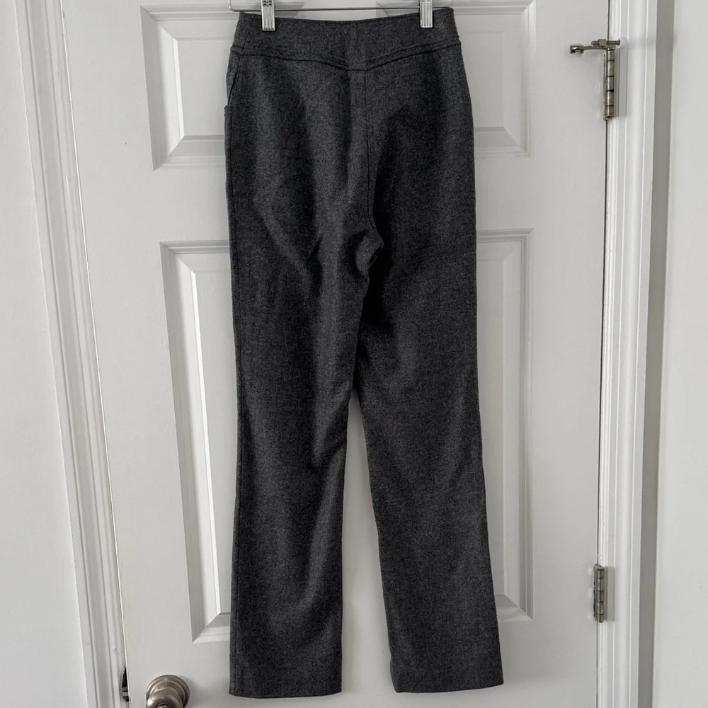 Vintage CHANEL 100% Wool Gray Straight Leg Pants - Picture 7 of 13